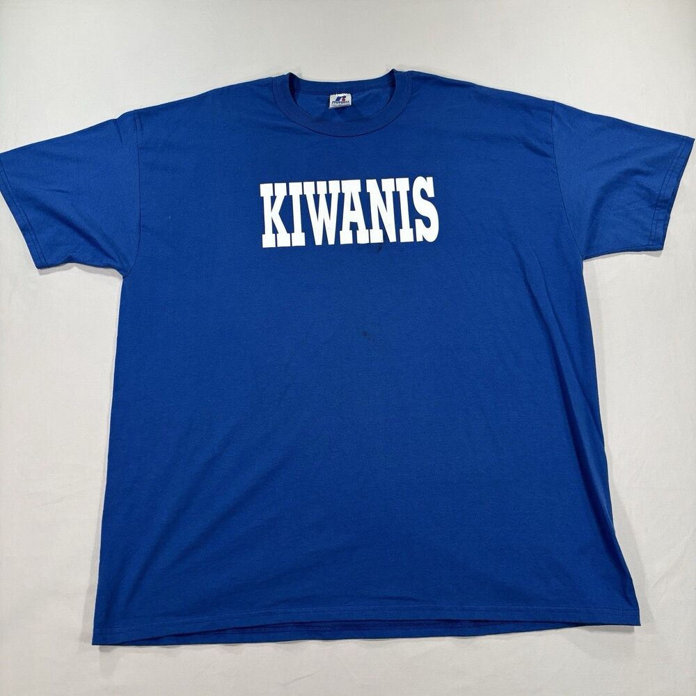 Vintage Russell Nublend Blue Kiwanis T-Shirt 2XL